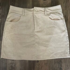 SHEIN Cream Mini Skirt